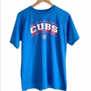 Chicago Cubs Baseball Spellout Boys XL Blue Shirt